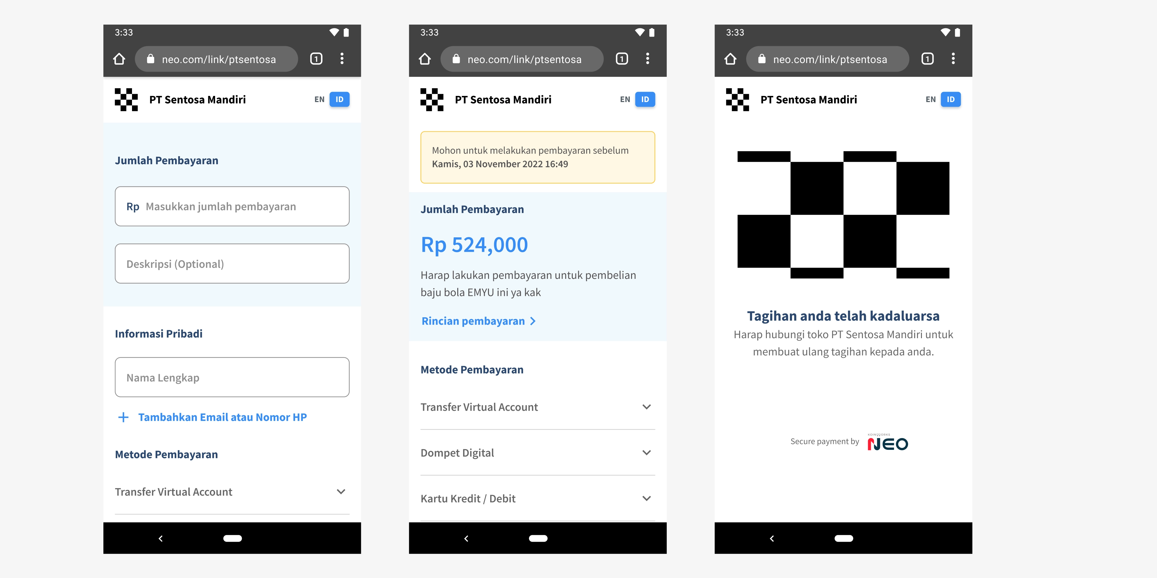 Request types on first redesign iteration