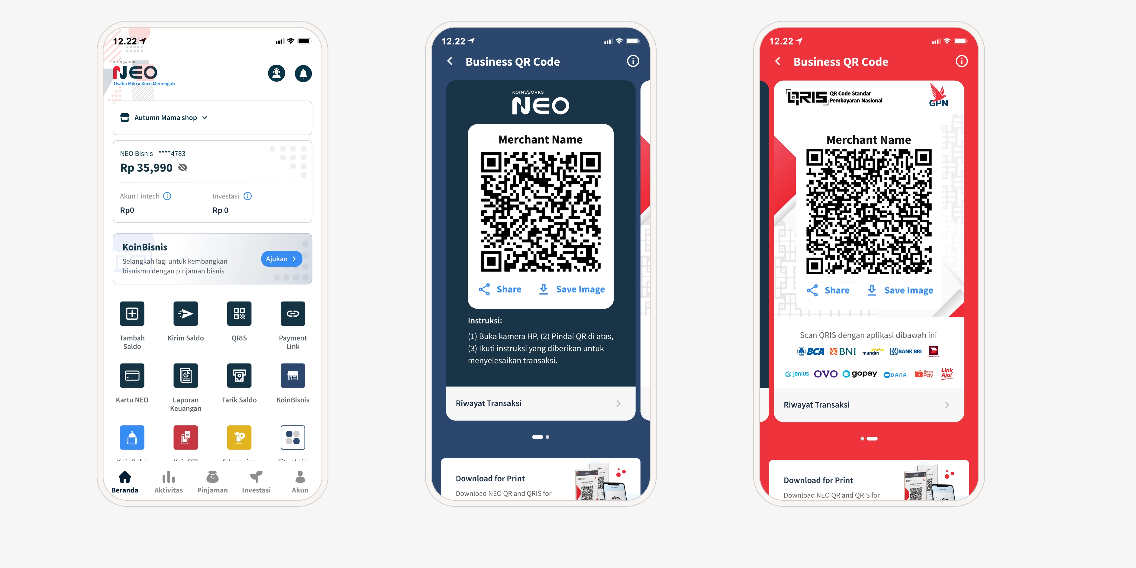 Before: QRIS nested inside the Payment Link menu